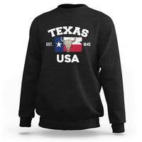 Vintage Texas EST 1845 Souvenir Texas Independence Day Texan Pride Sweatshirt - Wonder Print Shop
