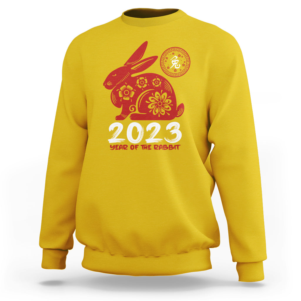 Year Of The Rabbit Yin Yang Happy Chinese New Year 2023 Sweatshirt - Wonder Print Shop
