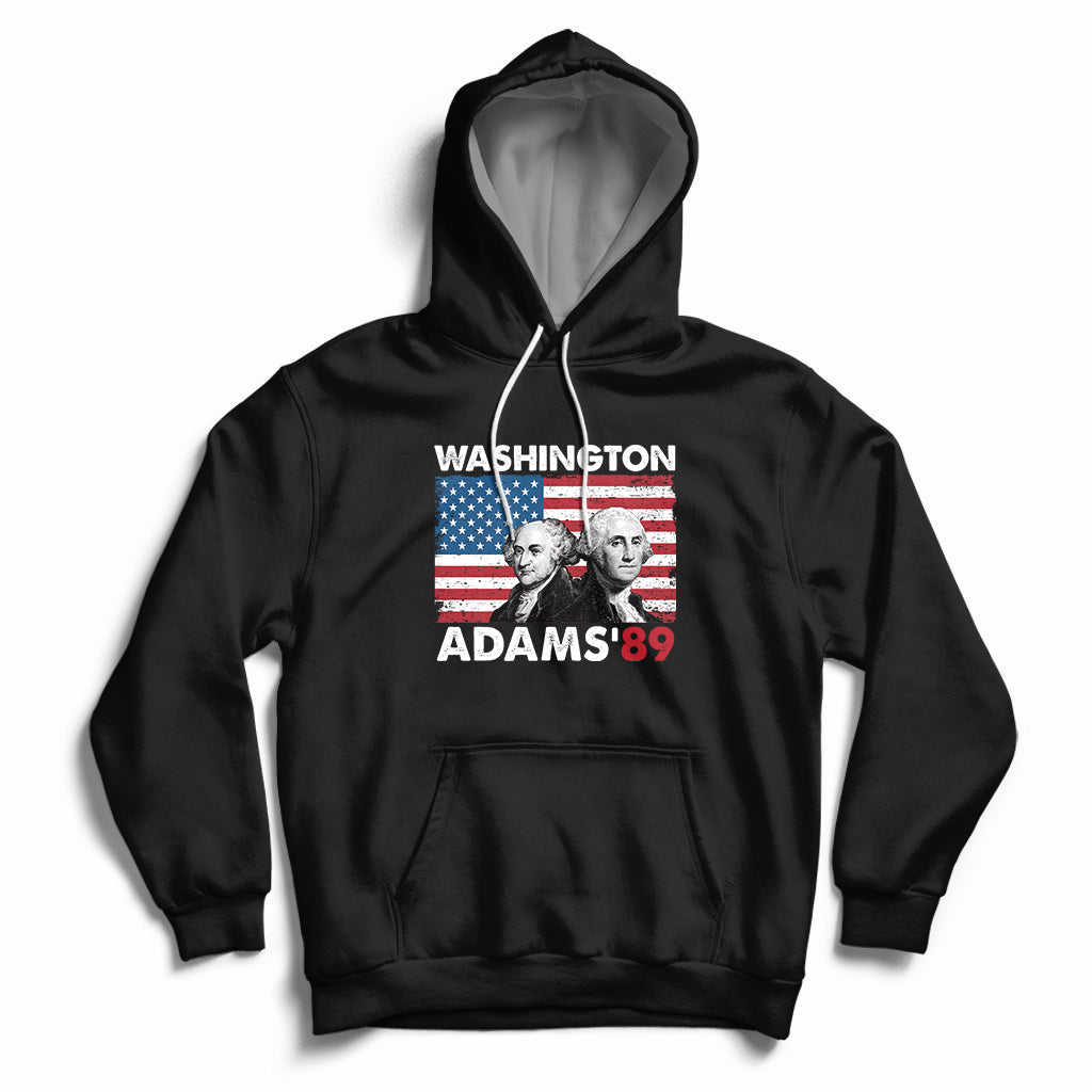 Washington Adams 1789 American Patriots Presidents Day US History US Pride Political Hoodie - Wonder Print Shop