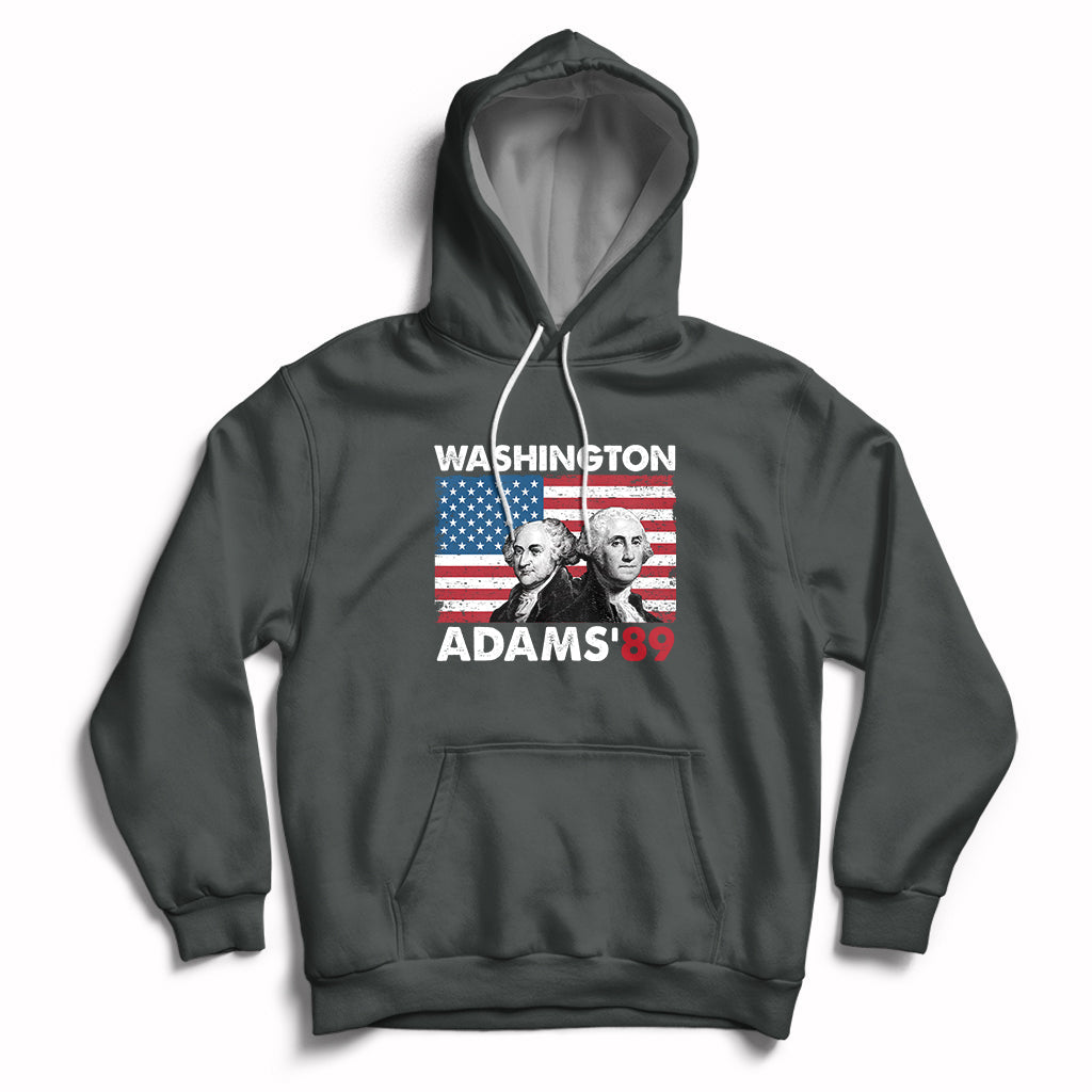 Washington Adams 1789 American Patriots Presidents Day US History US Pride Political Hoodie - Wonder Print Shop