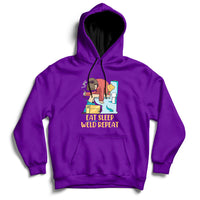 Purple welding hoodie with front graphic and kangaroo pocket, pullover hood with drawstrings