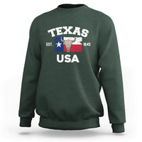 Vintage Texas EST 1845 Souvenir Texas Independence Day Texan Pride Sweatshirt - Wonder Print Shop