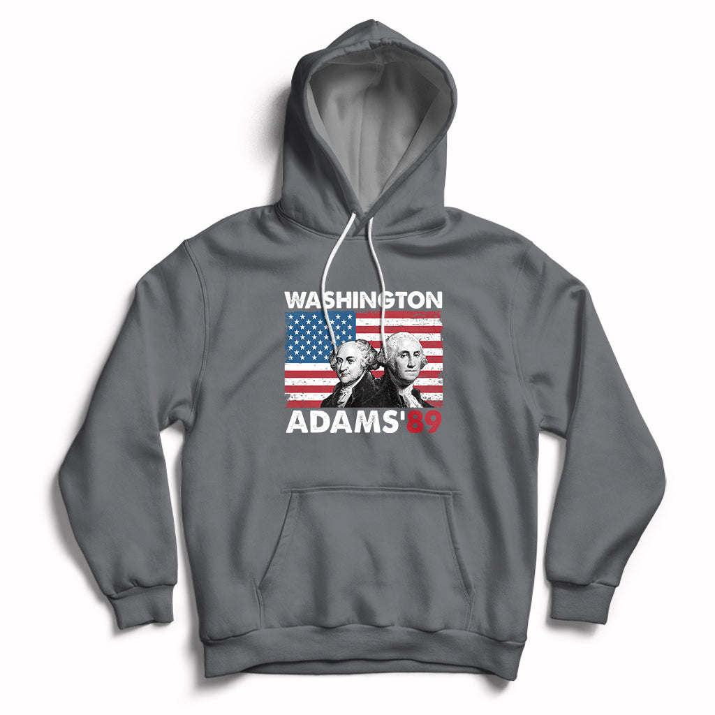Washington Adams 1789 American Patriots Presidents Day US History US Pride Political Hoodie - Wonder Print Shop
