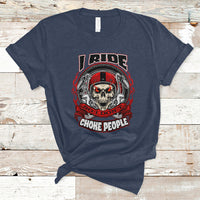 Motorcycle Biker I Ride So I Don't Choke Sarcastic Skull Life Behind Bars T-Shirt - Wonder Print Shop