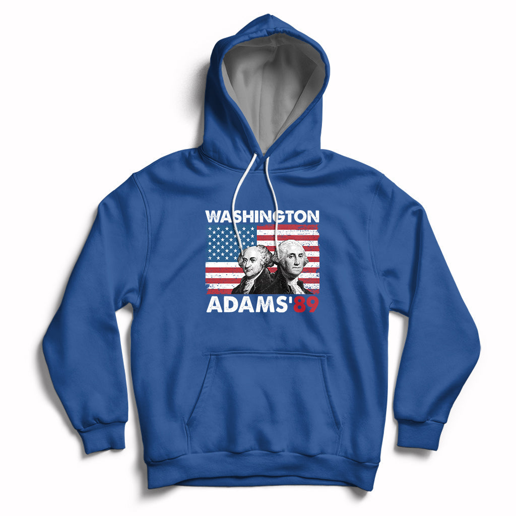 Washington Adams 1789 American Patriots Presidents Day US History US Pride Political Hoodie - Wonder Print Shop