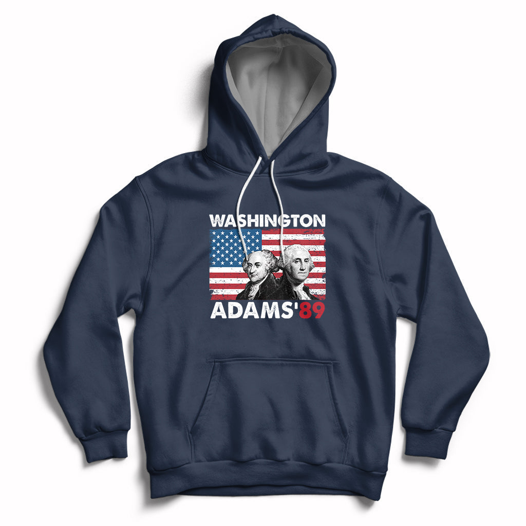 Washington Adams 1789 American Patriots Presidents Day US History US Pride Political Hoodie - Wonder Print Shop