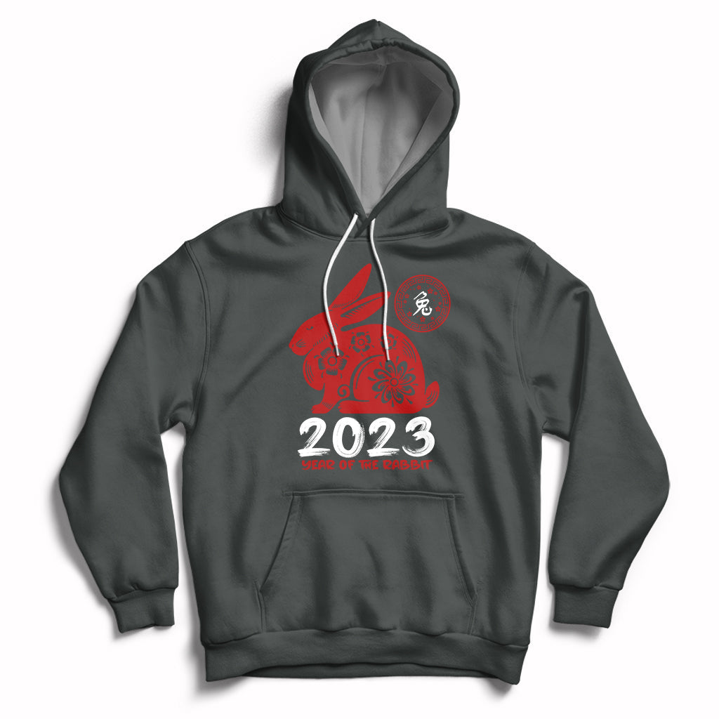 Year Of The Rabbit Yin Yang Happy Chinese New Year 2023 Hoodie - Wonder Print Shop