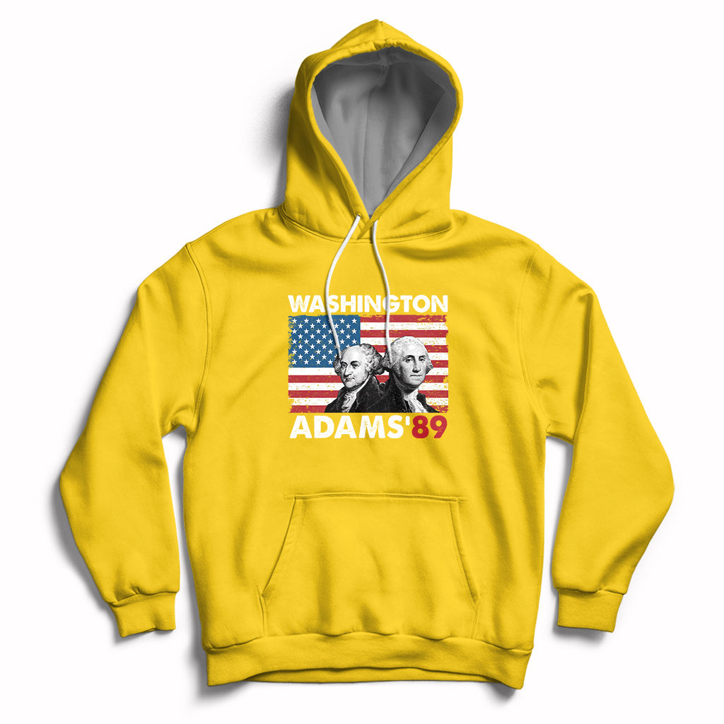 Washington Adams 1789 American Patriots Presidents Day US History US Pride Political Hoodie - Wonder Print Shop