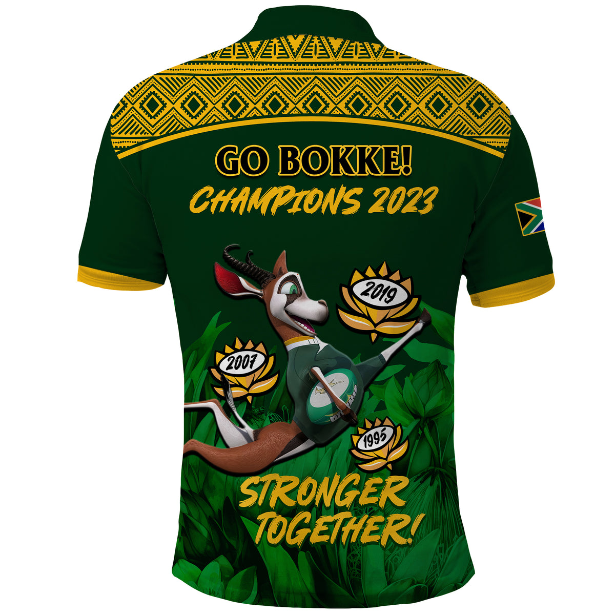 South Africa Rugby Polo Shirt Go Champions 2023 Springboks History Proud - Wonder Print Shop