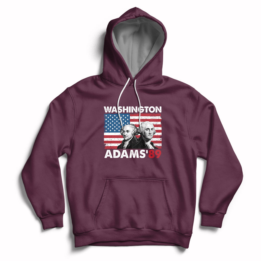 Washington Adams 1789 American Patriots Presidents Day US History US Pride Political Hoodie - Wonder Print Shop