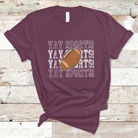 Funny Yay Sports Football Yay Go Sports Vintage Rugby T-Shirt - Wonder Print Shop
