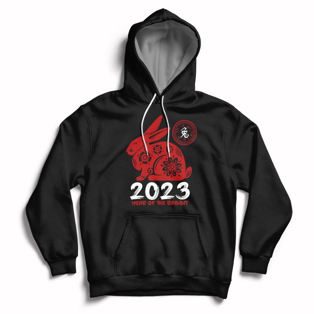 Year Of The Rabbit Yin Yang Happy Chinese New Year 2023 Hoodie - Wonder Print Shop