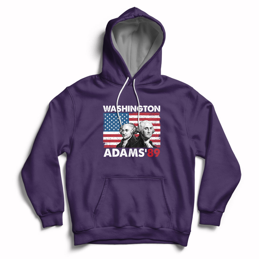 Washington Adams 1789 American Patriots Presidents Day US History US Pride Political Hoodie - Wonder Print Shop