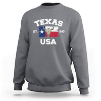 Vintage Texas EST 1845 Souvenir Texas Independence Day Texan Pride Sweatshirt - Wonder Print Shop