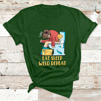 Eat Sleep Weld Repeat Funny Welder Welding T Shirt - Wonder Print Shop