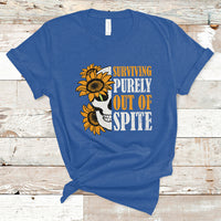 Groovy Surviving Purely Out Of Spite A Humorous Funny Joke T Shirt - Wonder Print Shop