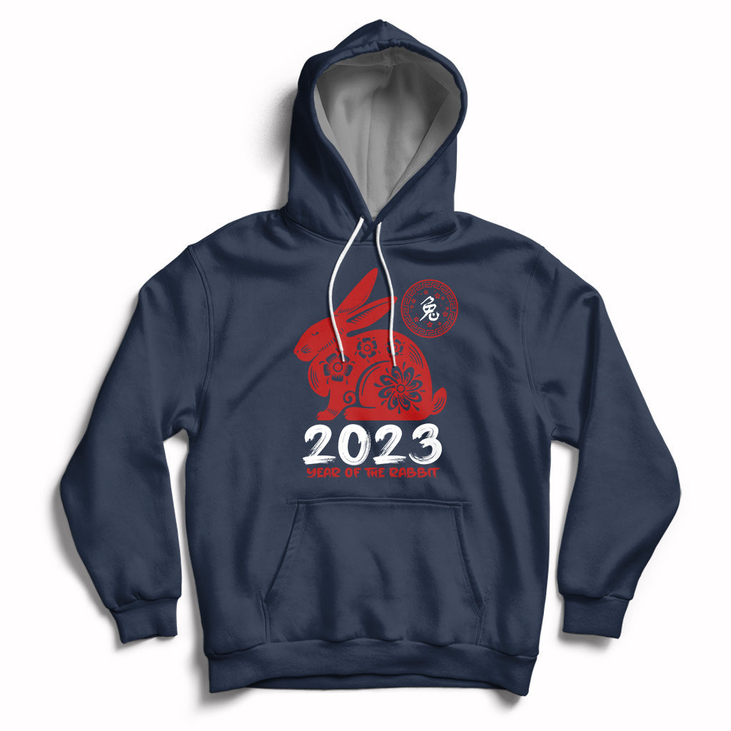 Year Of The Rabbit Yin Yang Happy Chinese New Year 2023 Hoodie - Wonder Print Shop