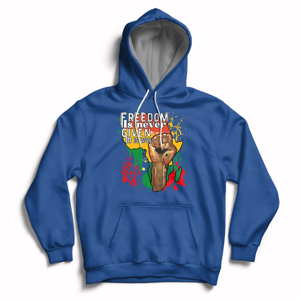 Freedom Is Won Equal Rights Teach Black History Month Pride Hoodie - Wonder Print Shop