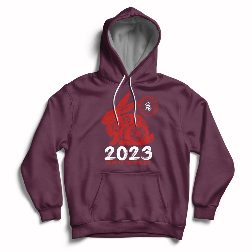 Year Of The Rabbit Yin Yang Happy Chinese New Year 2023 Hoodie - Wonder Print Shop