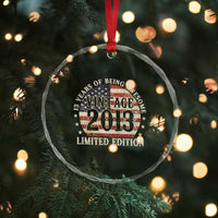 13th Birthday 2026 Crystal Glass Ornament Vintage 2013 Limited Edition 13 Years Of Being Awesome - Wonder Print Shop