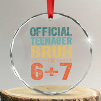 13th Birthday 67 Meme Crystal Glass Ornament Official Teenager Bruh I Am Six Seven Retro 13 Years Old