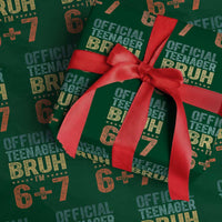 13th Birthday 67 Meme Wrapping Paper Roll Official Teenager Bruh I Am Six Seven Retro 13 Years Old
