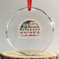 13th Birthday Crystal Glass Ornament Vintage 2012 Official Teenager 13 Years Of Being Awesome American Flag - Wonder Print Shop