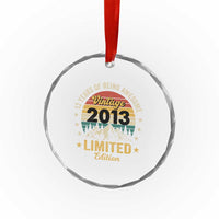 13th Birthday Crystal Glass Ornament Vintage 2013 Limited Edition Retro 13 Years Of Being Awesome Mountain
