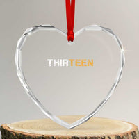 13th Birthday Heart Crystal Glass Ornament Thirteen Teen 13 Year Old Official Teenager Gifts