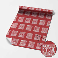 13th Birthday Wrapping Paper Roll Warning Official Teenager Boy 13yr