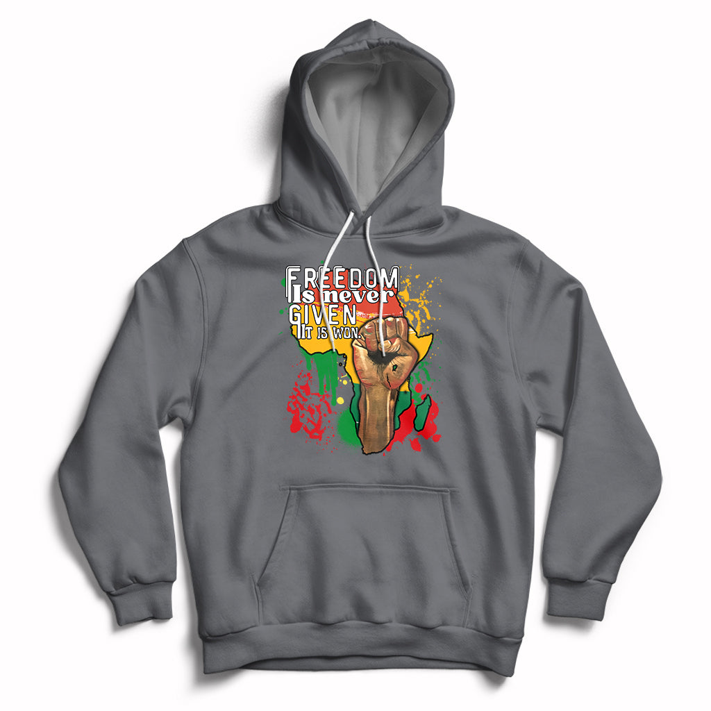 Freedom Is Won Equal Rights Teach Black History Month Pride Hoodie - Wonder Print Shop