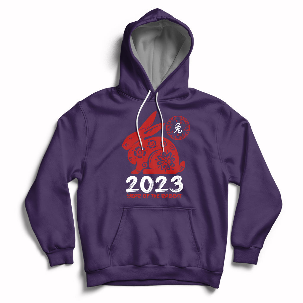 Year Of The Rabbit Yin Yang Happy Chinese New Year 2023 Hoodie - Wonder Print Shop