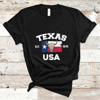Vintage Texas EST 1845 Souvenir Texas Independence Day Texan Pride T Shirt - Wonder Print Shop