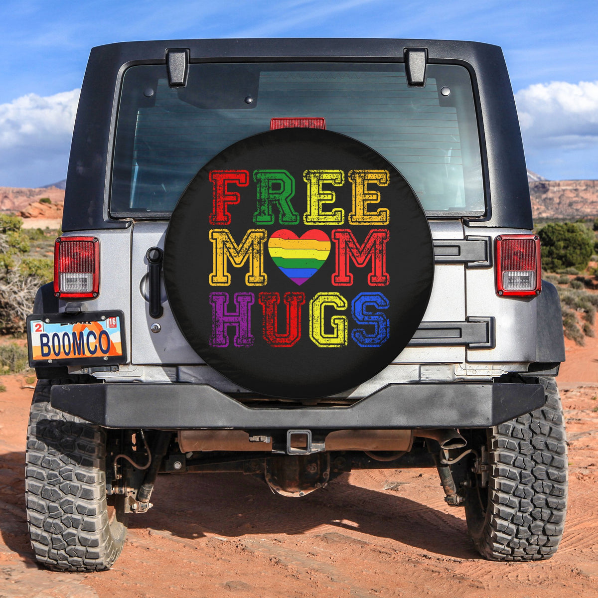 LGBT Tire Covers - Free Mom Hugs Pride Spare Tire Cover NO.82 LT8 - Wonder Print Shop