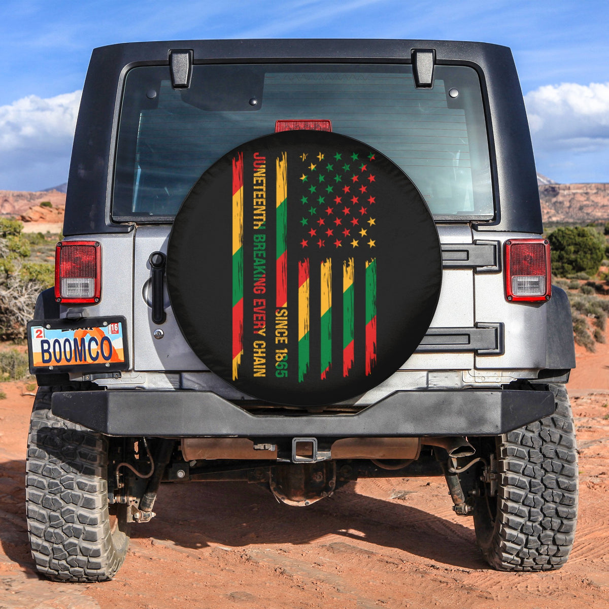 African Tire Covers - Juneteenth Spare Tire Cover American Flag Breaking Every Chain NO.144 LT8 - Wonder Print Shop