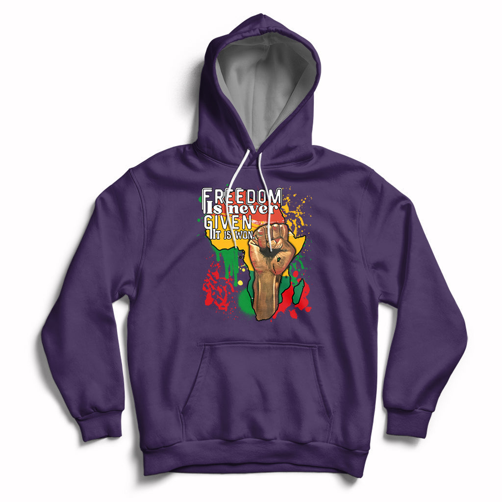 Freedom Is Won Equal Rights Teach Black History Month Pride Hoodie - Wonder Print Shop