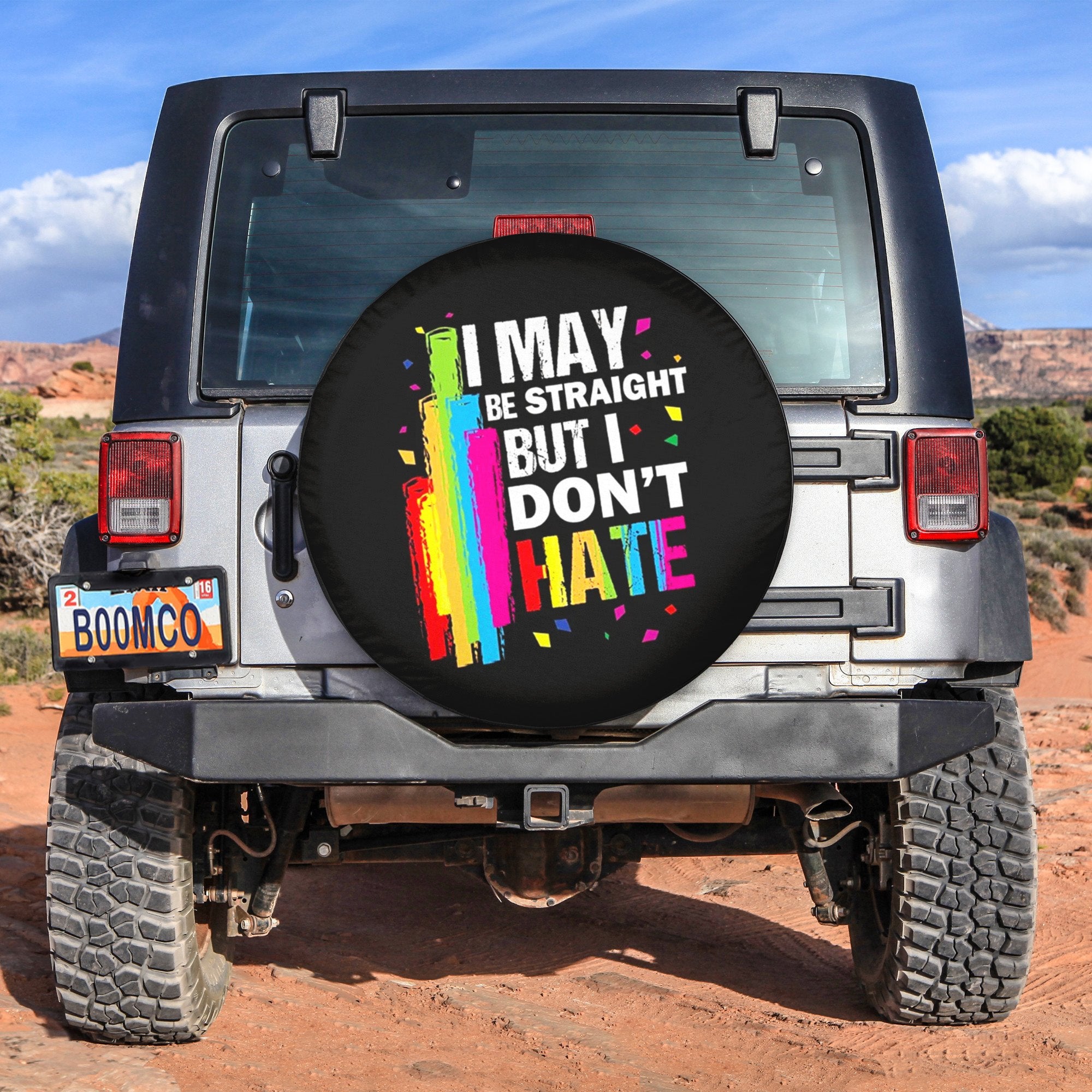 LGBT Tire Covers - I May Be Straight But I Don't Hate Spare Tire Cover NO.84 LT8 - Wonder Print Shop