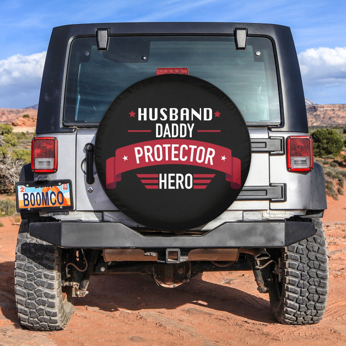 Father's Day Tire Covers - Husband Daddy Protector Hero Spare Tire Cover NO.147 LT8 - Wonder Print Shop