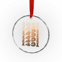 1491 Indigenous Peoples Day Crystal Glass Ornament Native American Heritage Pride