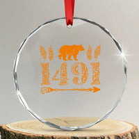 1491 Indigenous Peoples Day Crystal Glass Ornament Proud Native American Pride