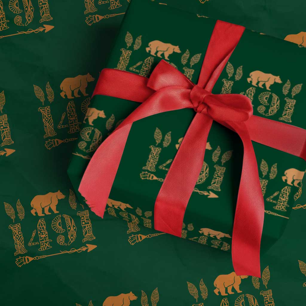 1491 Indigenous Peoples Day Wrapping Paper Roll Proud Native American Pride