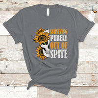 Groovy Surviving Purely Out Of Spite A Humorous Funny Joke T Shirt - Wonder Print Shop