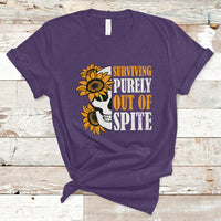 Groovy Surviving Purely Out Of Spite A Humorous Funny Joke T Shirt - Wonder Print Shop
