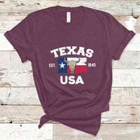 Vintage Texas EST 1845 Souvenir Texas Independence Day Texan Pride T Shirt - Wonder Print Shop