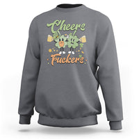 Cheers Fuckers St Patrick's Day Shamrock Lucky Charm Mens Womens Sweatshirt - Wonder Print Shop