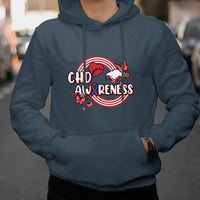 Rainbow CHD Congenital Heart Defect Awareness Heart Disease Hoodie - Wonder Print Shop