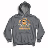 Charcoal gray hoodie with front kangaroo pocket and “Banned Books” reading-themed graphic.