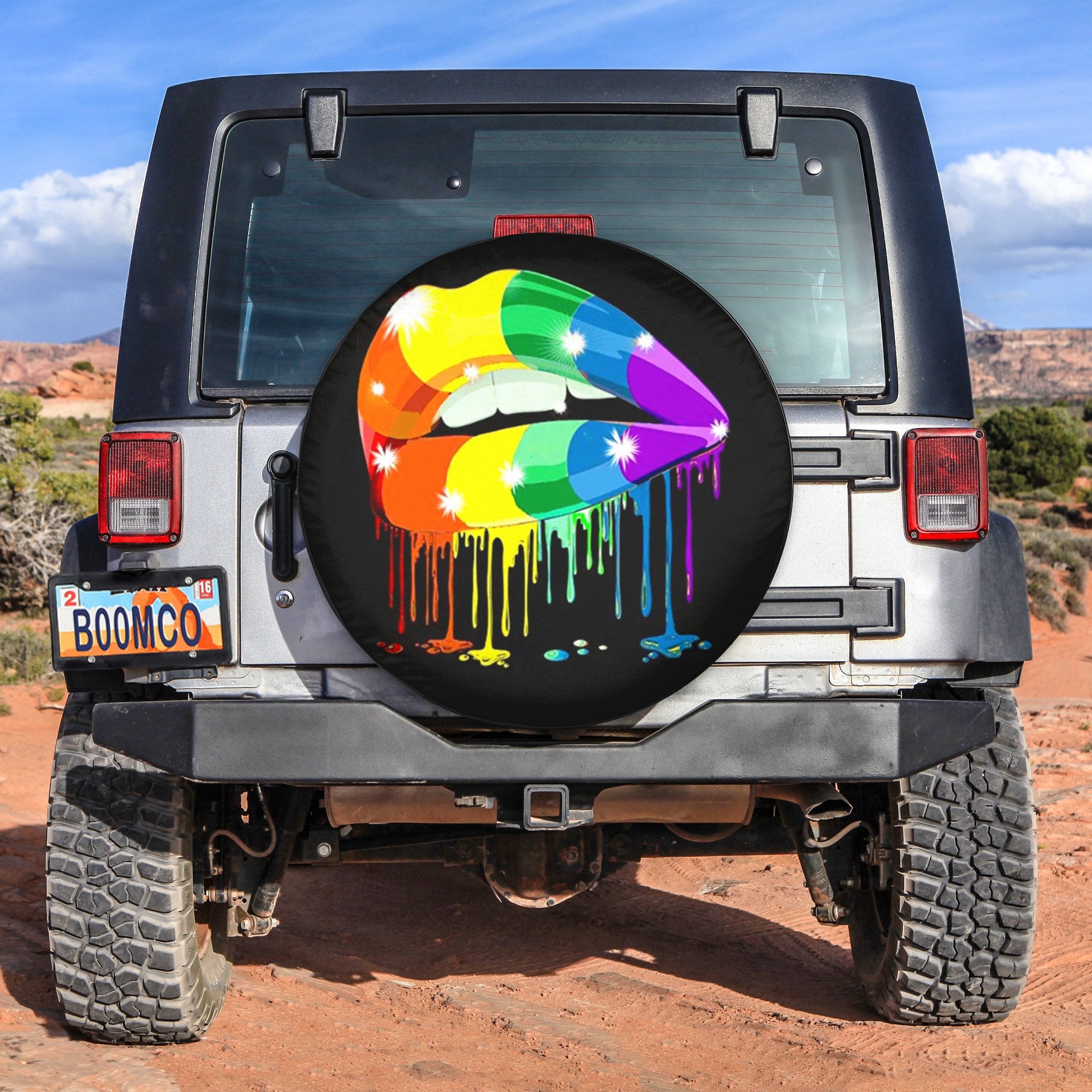 LGBT Tire Covers - Juicy Lips Pride Spare Tire Cover NO.88 LT8 - Wonder Print Shop