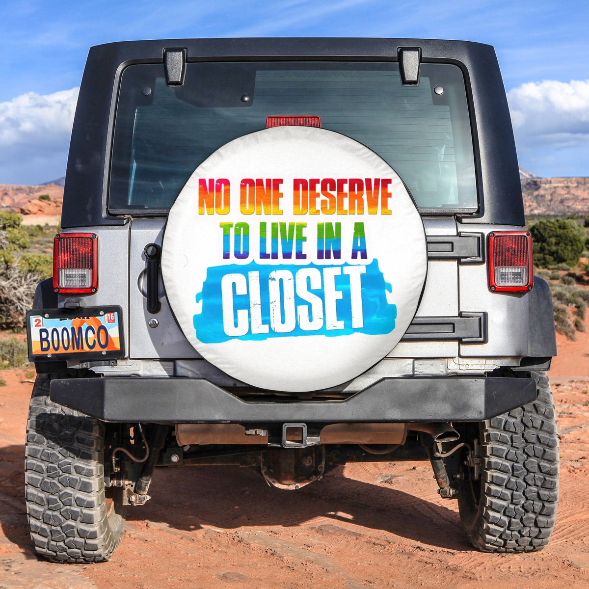 LGBT Tire Covers - No One Deserve To Live IN A Closet Spare Tire Cover NO.90 LT8 - Wonder Print Shop