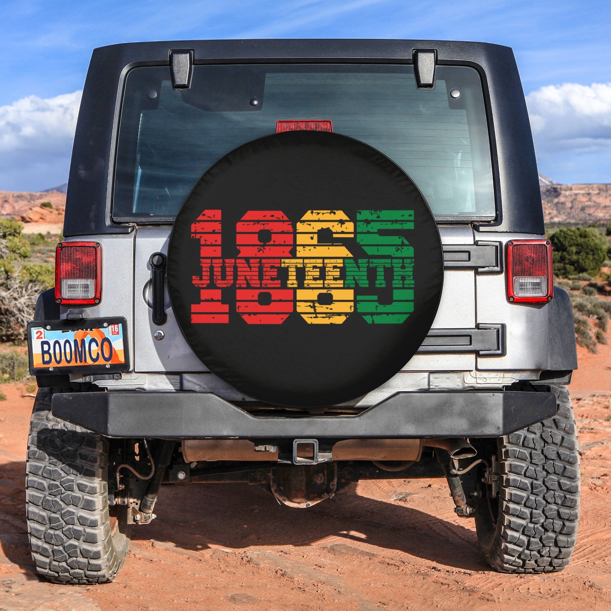 African Tire Covers - Juneteenth Spare Tire Cover 1865 Juneteenth NO.153 LT8 - Wonder Print Shop